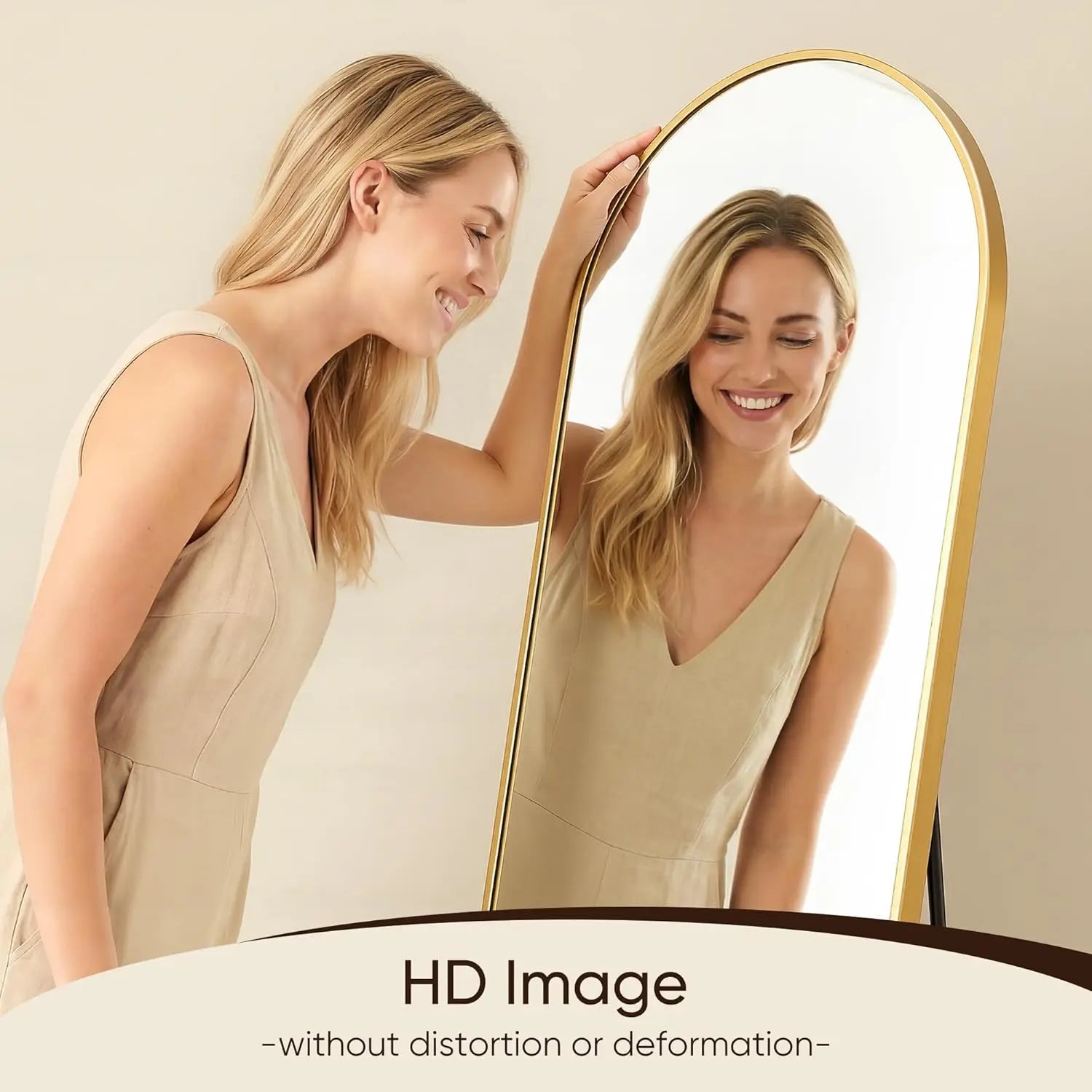 Arched Full Length Mirror – Gold Frame