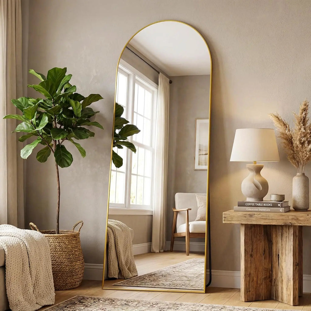 Arched Full Length Mirror – Gold Frame