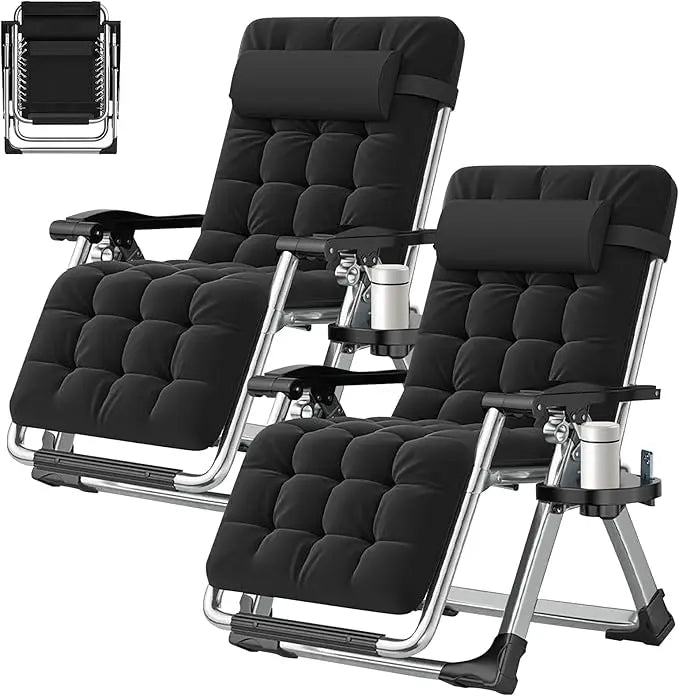 Zero Gravity Reclining Lounge Chair Set of 2