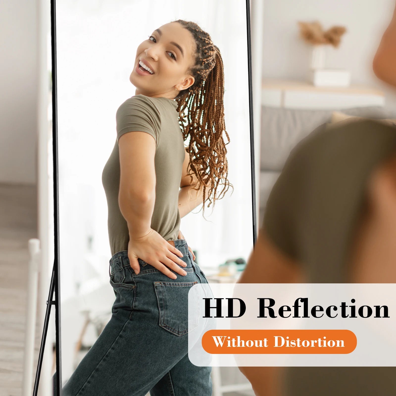 Arched Full Length Mirror with Stand