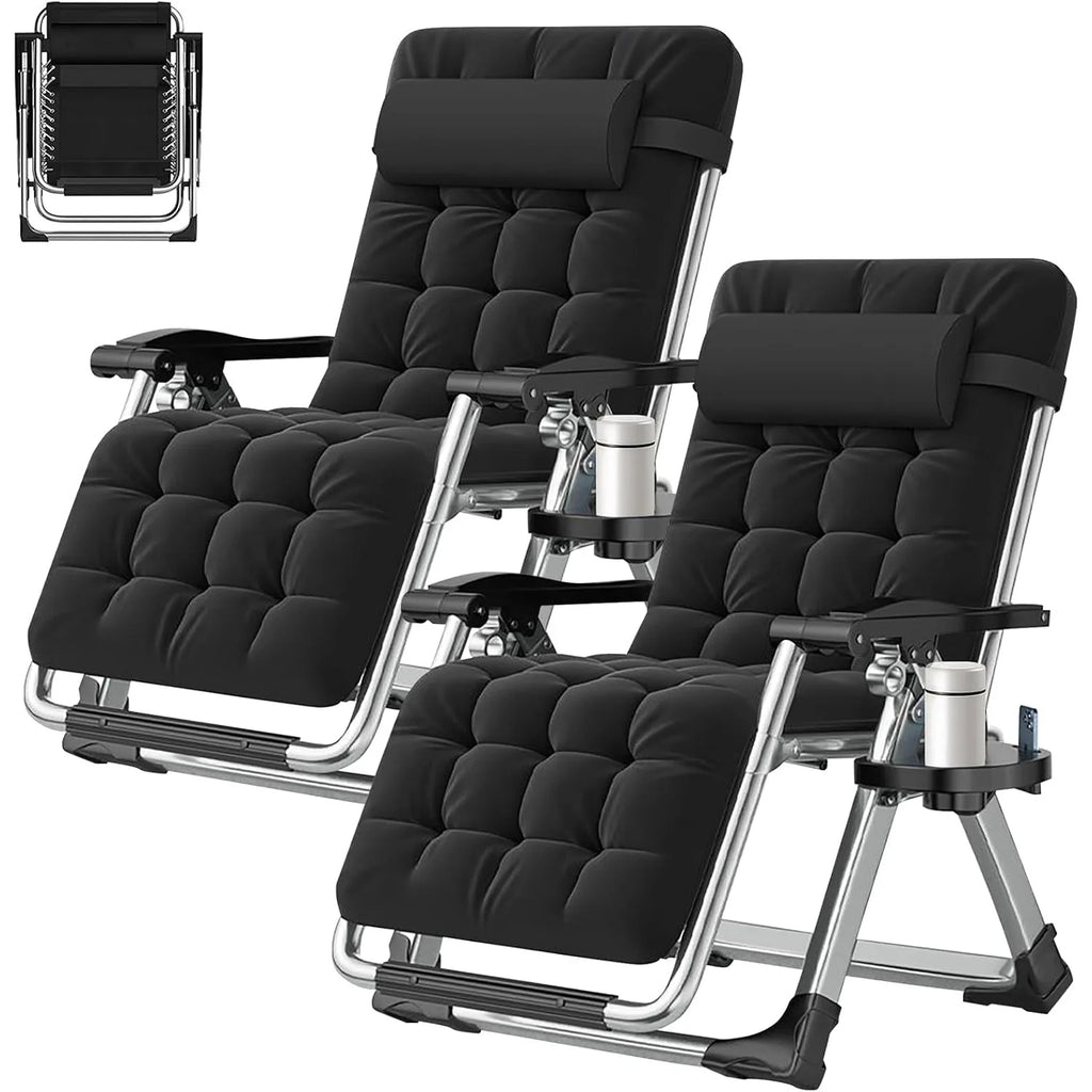 Zero Gravity Reclining Lounge Chair Set of 2