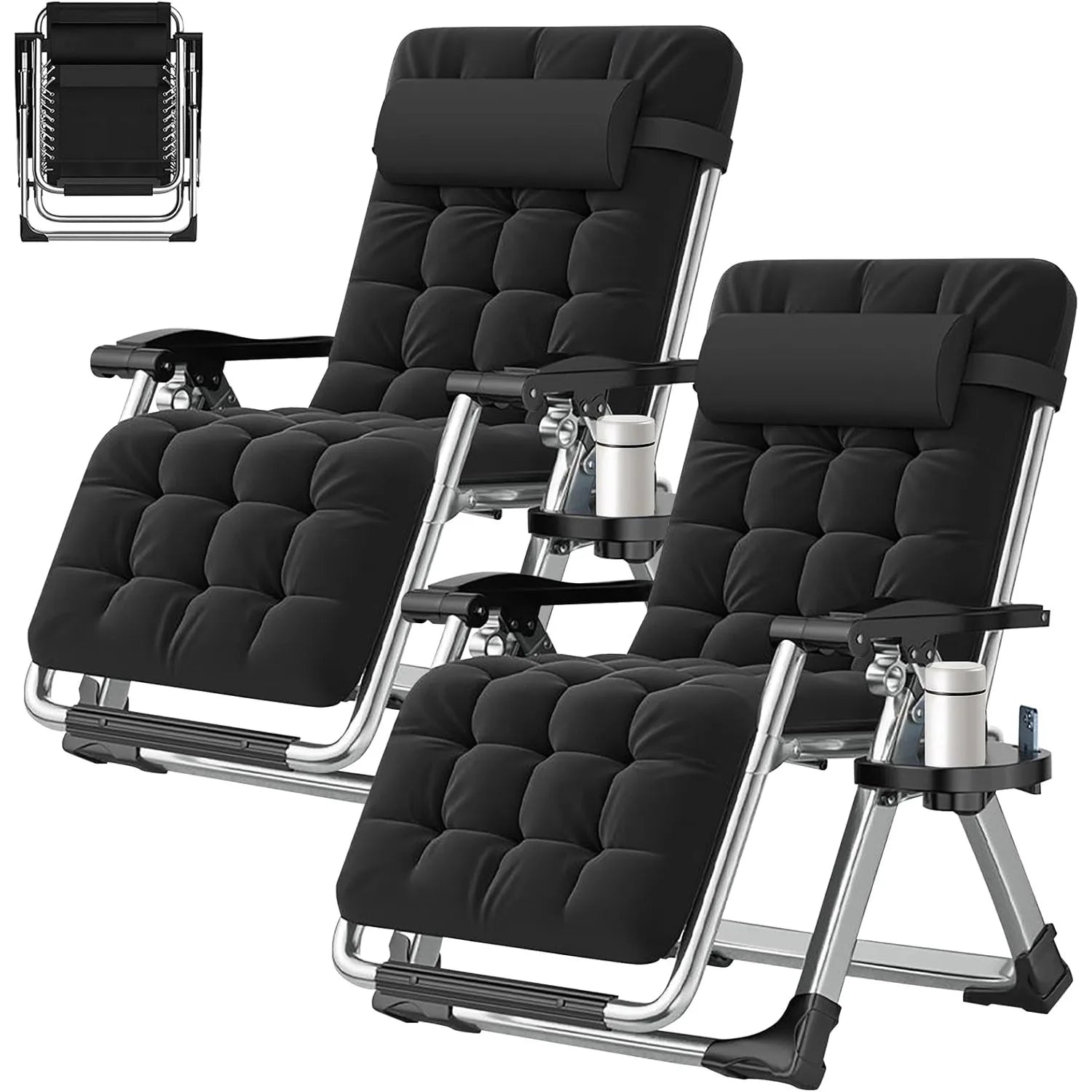 Zero Gravity Reclining Lounge Chair Set of 2