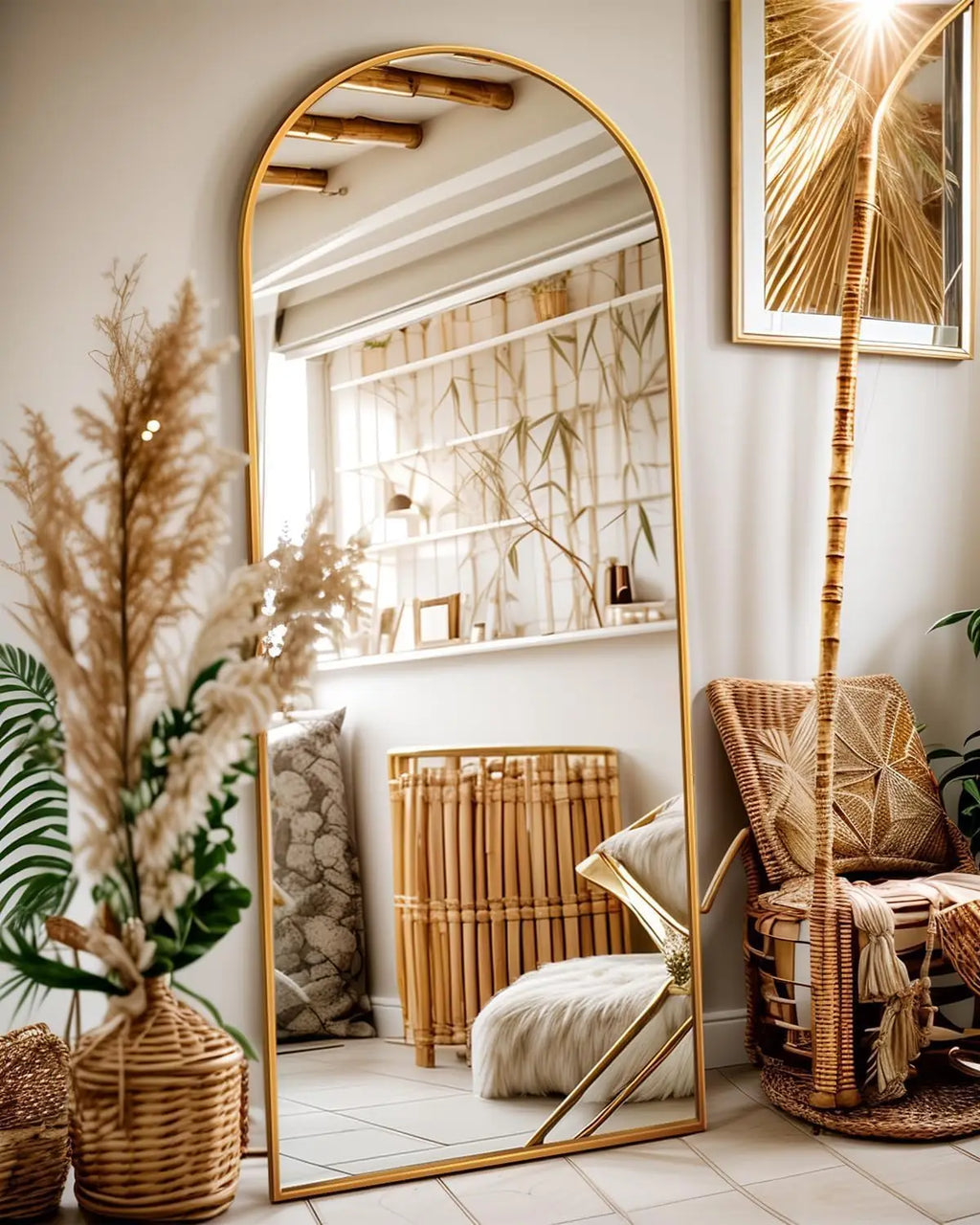 Arched Full Length Mirror – Gold Frame