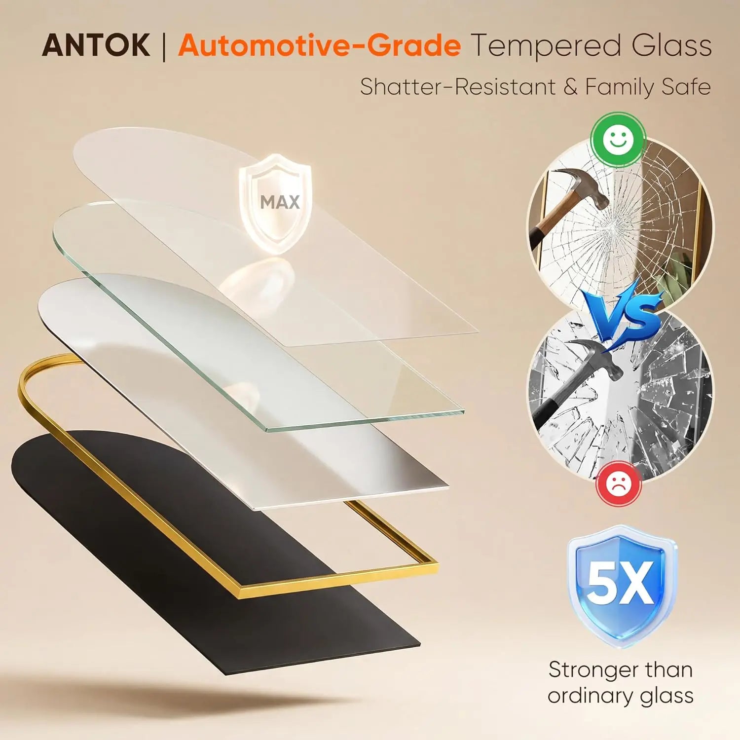 Arched Full Length Mirror – Gold Frame
