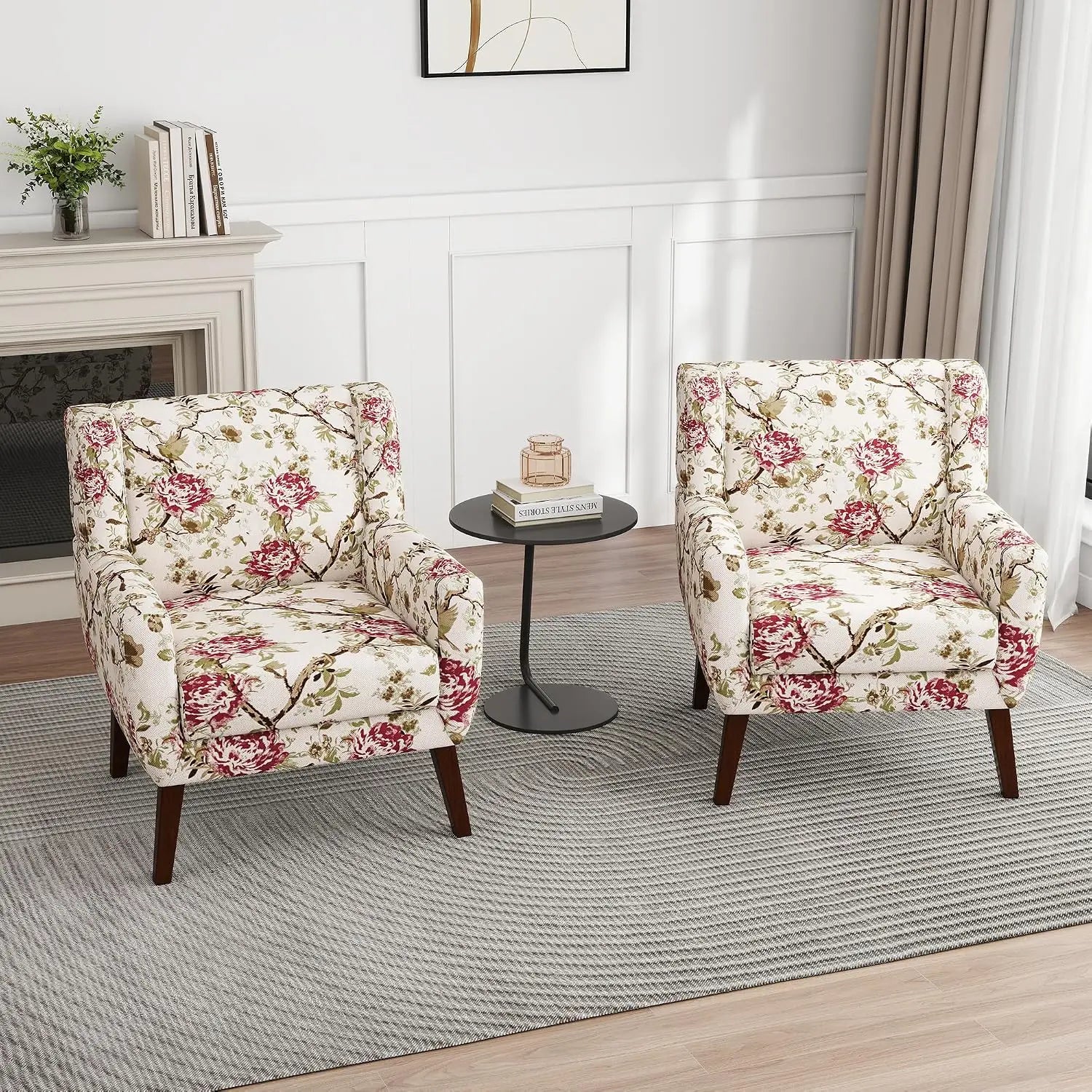 Modern PU Leather Accent Chair Set of 2