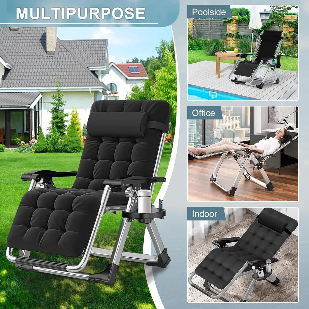 Zero Gravity Reclining Lounge Chair Set of 2