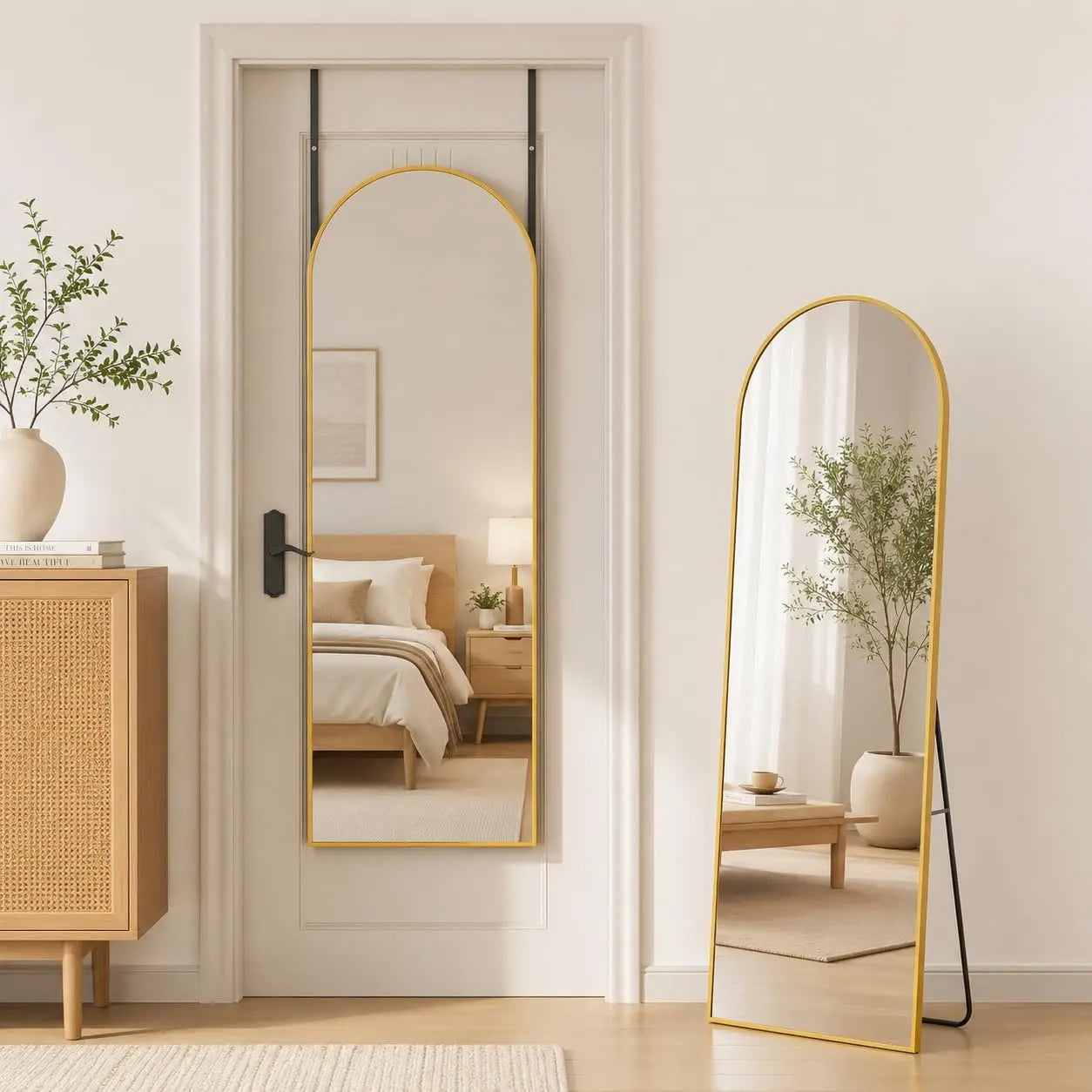 Arched Full Length Mirror – Gold Frame
