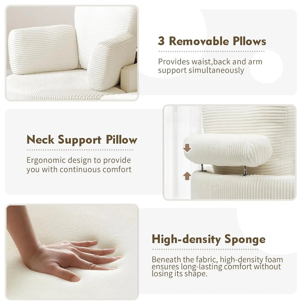 Swivel Barrel Chair with Ottoman & Storage
