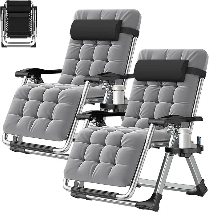 Zero Gravity Reclining Lounge Chair Set of 2
