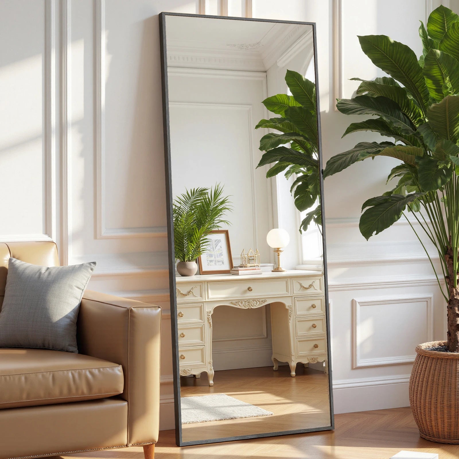 Arched Full Length Mirror with Stand