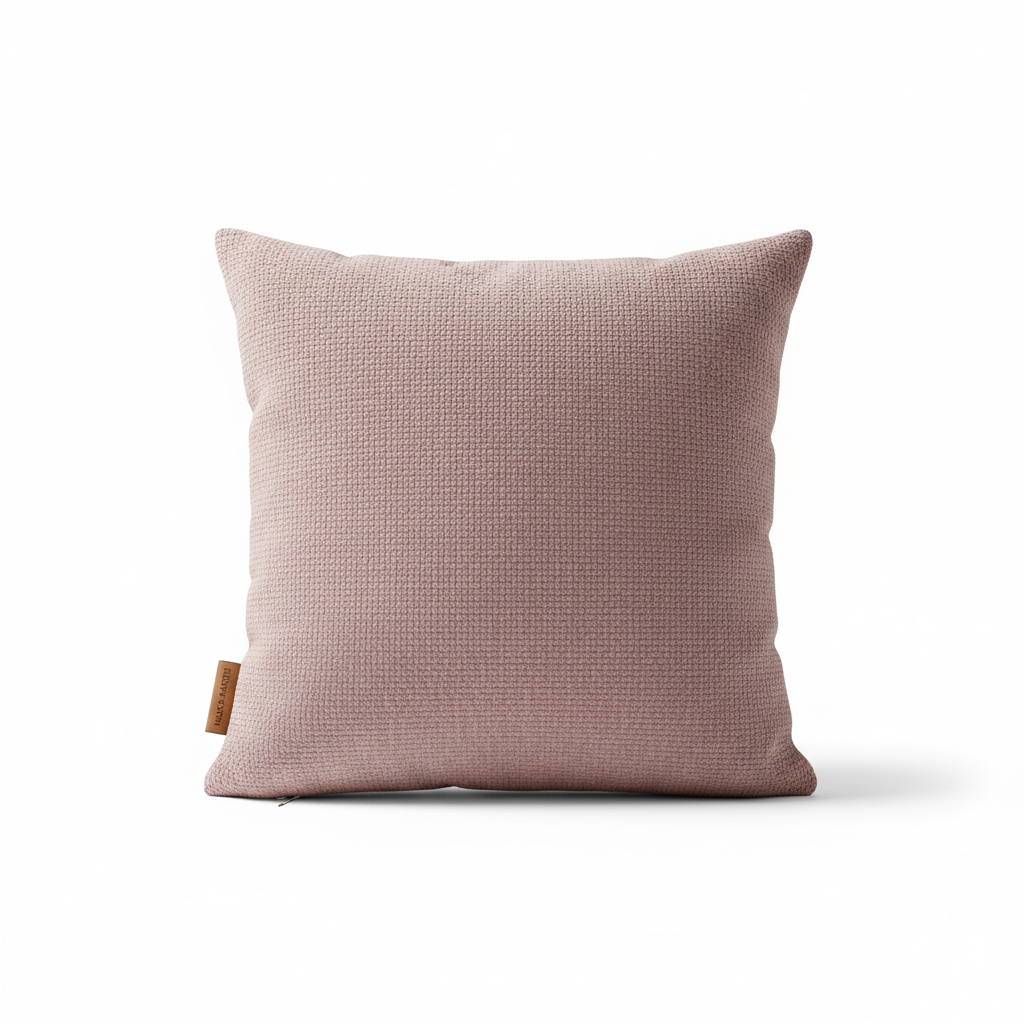 Decorative Throw Pillow – Neutral Textured Fabric