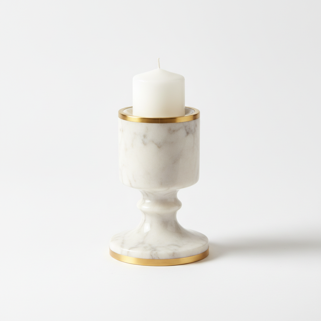 Marble & Gold Candle Holder