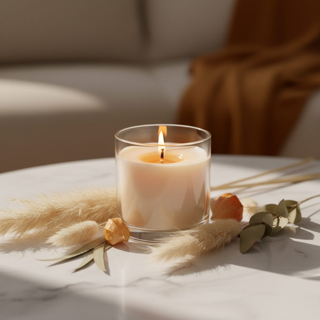 Scented Soy Candle lifestyle photo