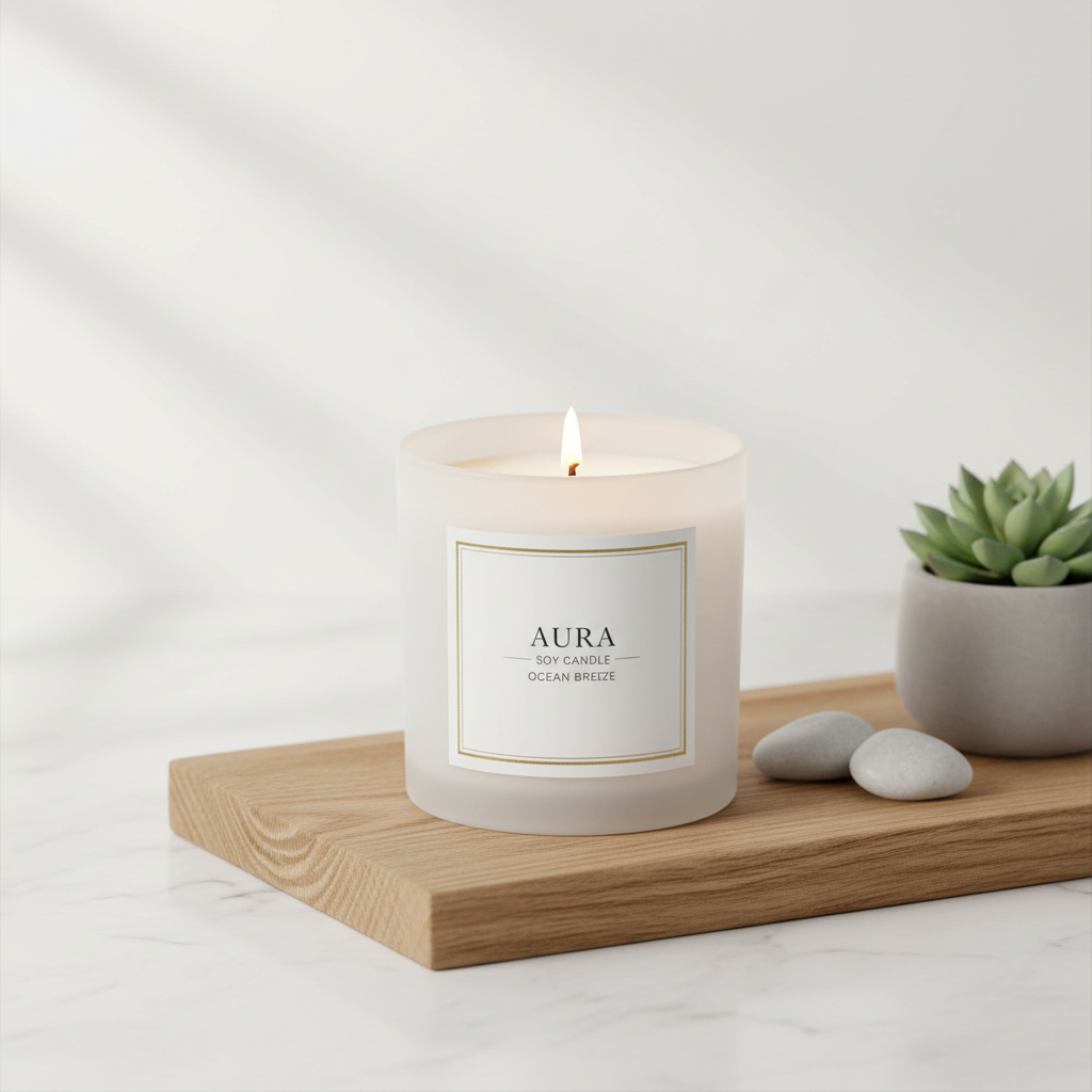 Premium Scented Soy Candle – Luxury Home Fragrance