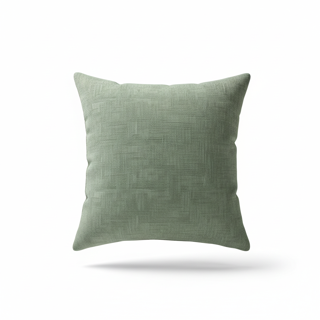 Decorative Throw Pillow – Neutral Textured Fabric